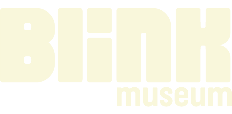 Le logo de l'entreprise Blink Museum en transparent.