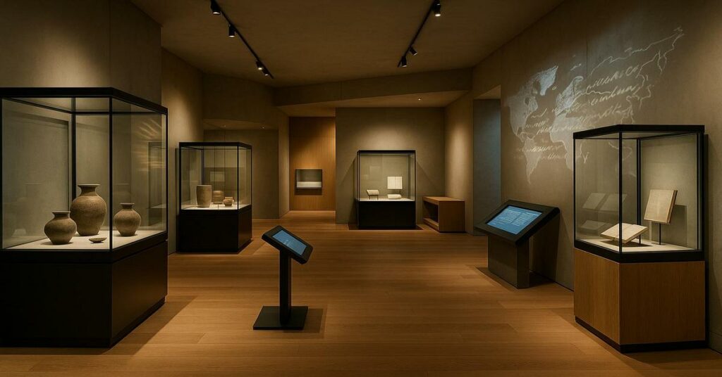 Musée contemporain élégant immersif