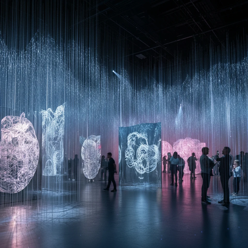 Scénographie immersive d'une exposition dans un musée