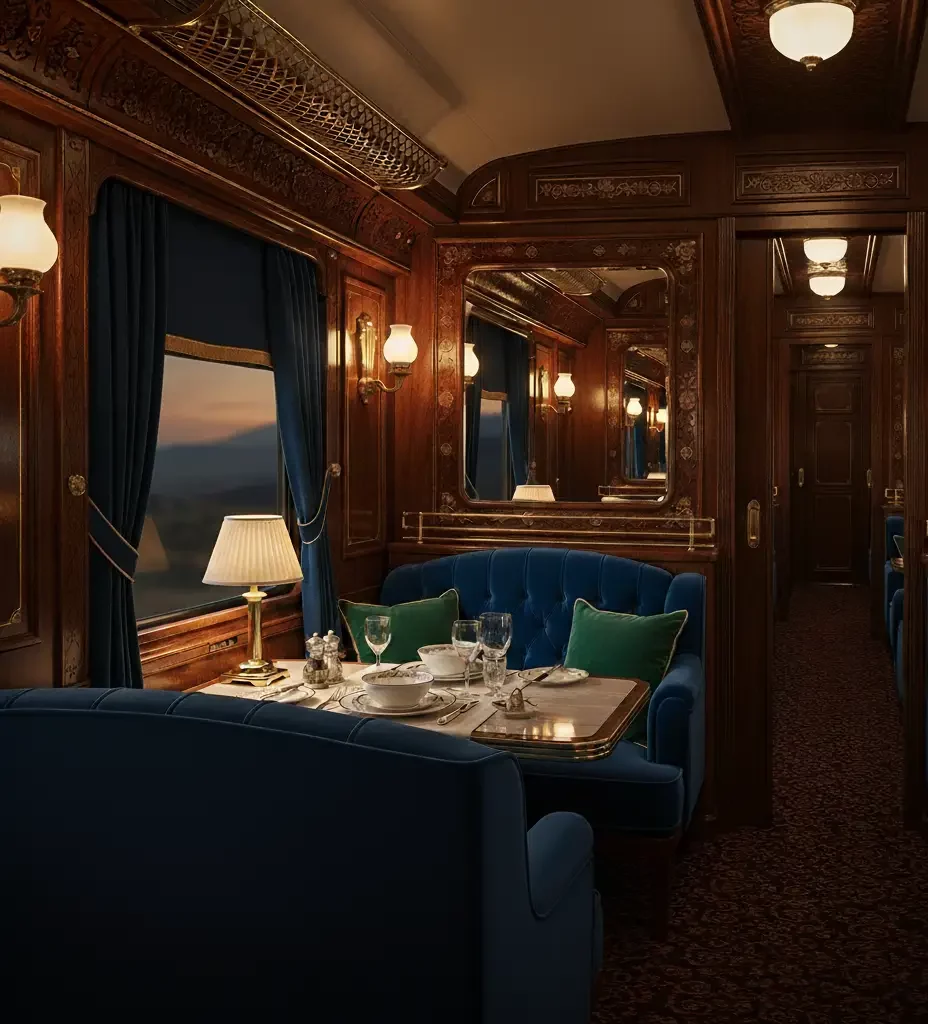 décor immersif d'un train lorient express