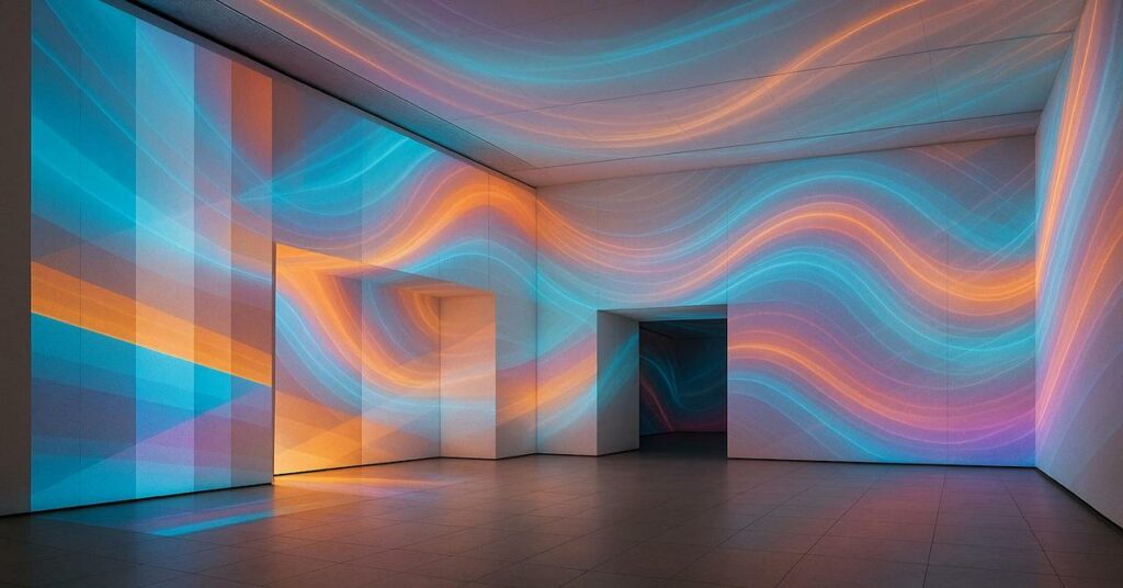 Espace architectural lumineux immersif