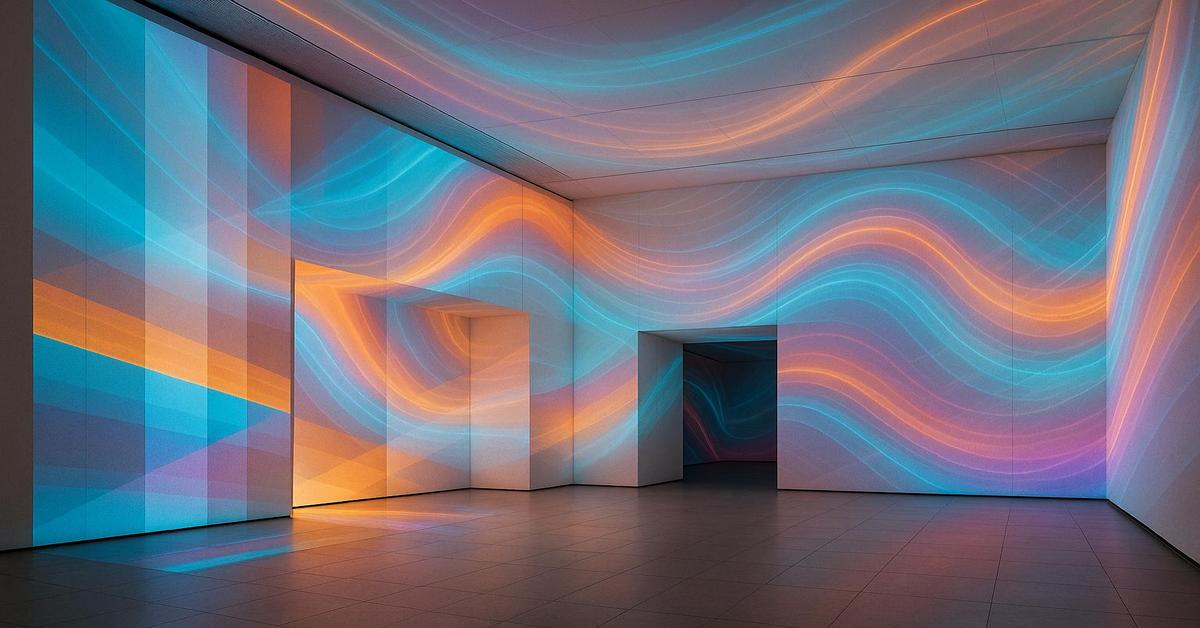 Espace architectural lumineux immersif