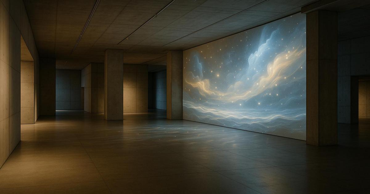 Projection lumineuse muséale moderne