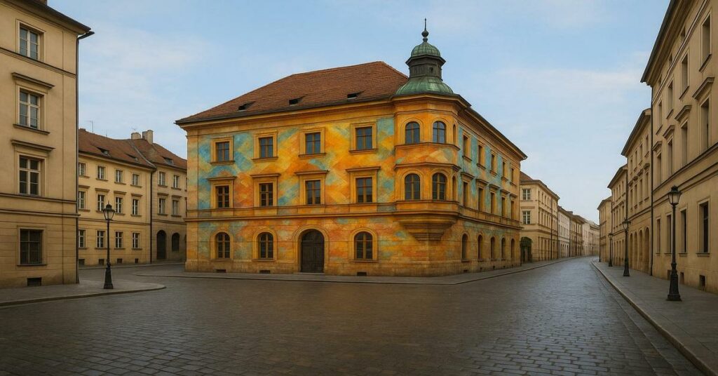 Bâtiment éclairé mapping vidéo