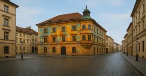 Bâtiment éclairé mapping vidéo