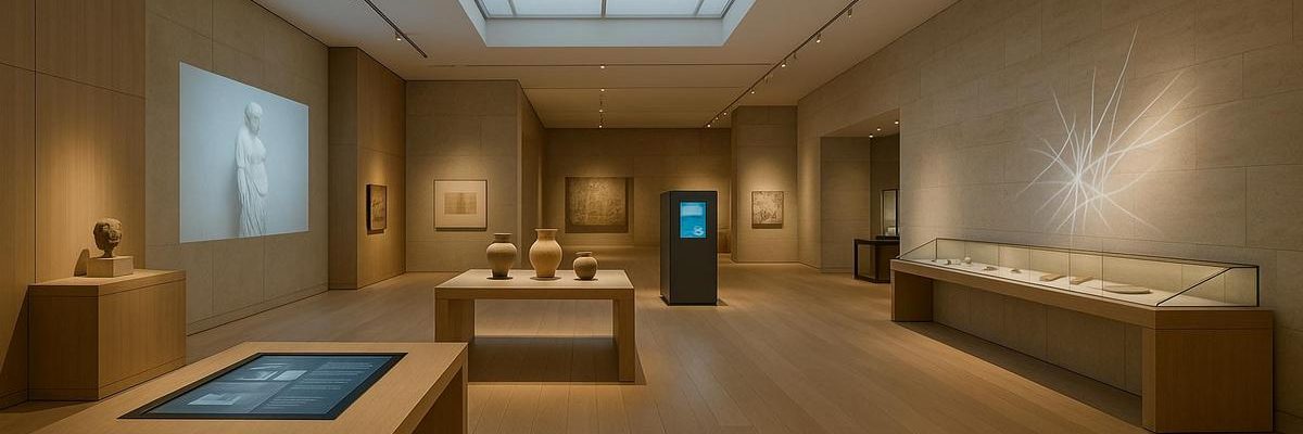 Salle muséale contemporaine lumineuse