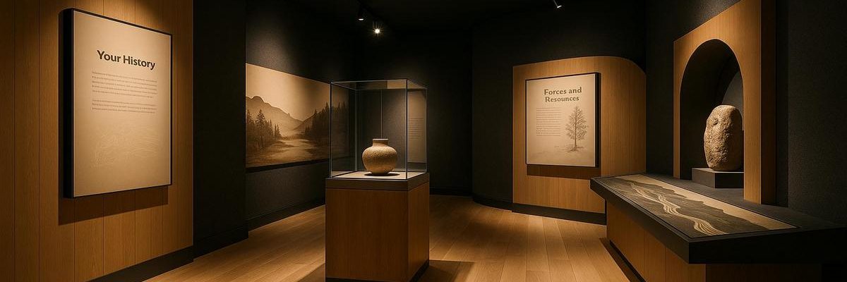 scénographie muséale contemporaine réaliste