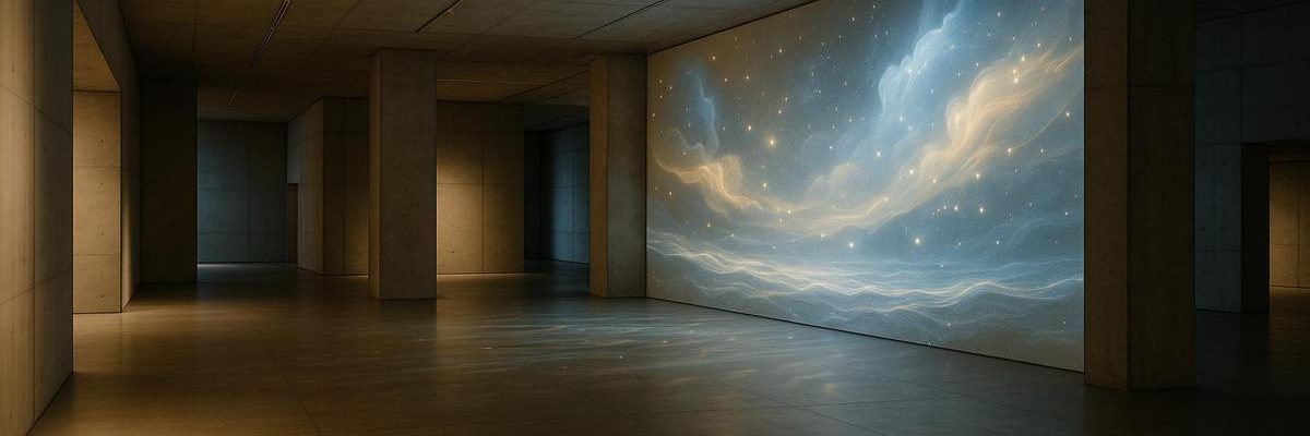 Projection lumineuse muséale moderne