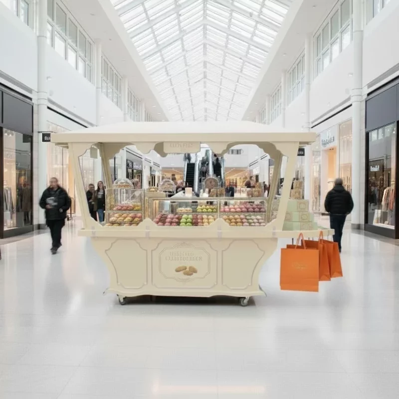 Madeleine pop up Un pop up store pour vendre des madeleines dans un cente commercial