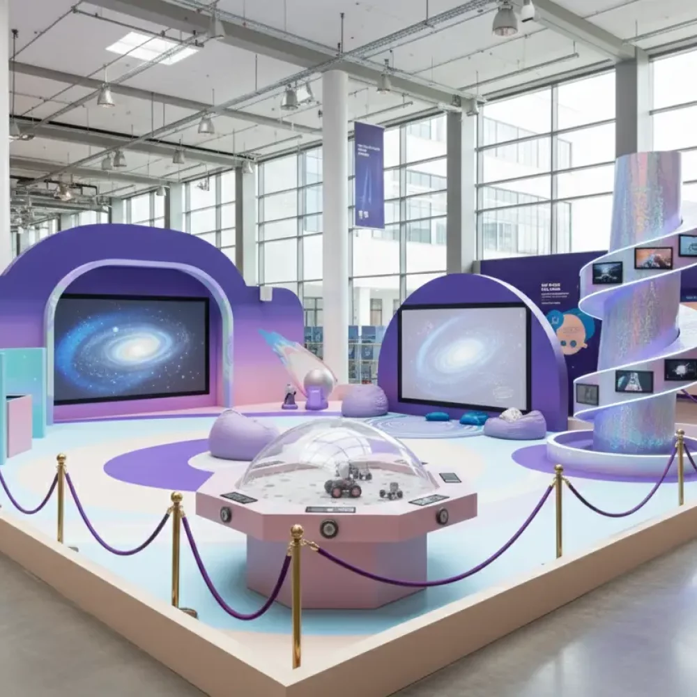 exposition sur l'espace dans un lieu culturel