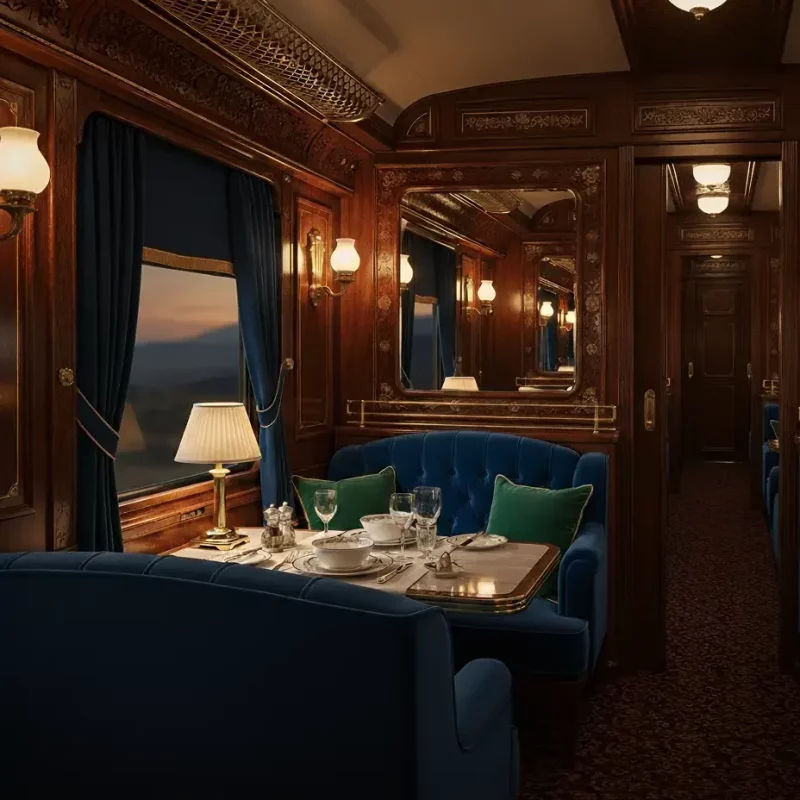décor immersif d'un train lorient express