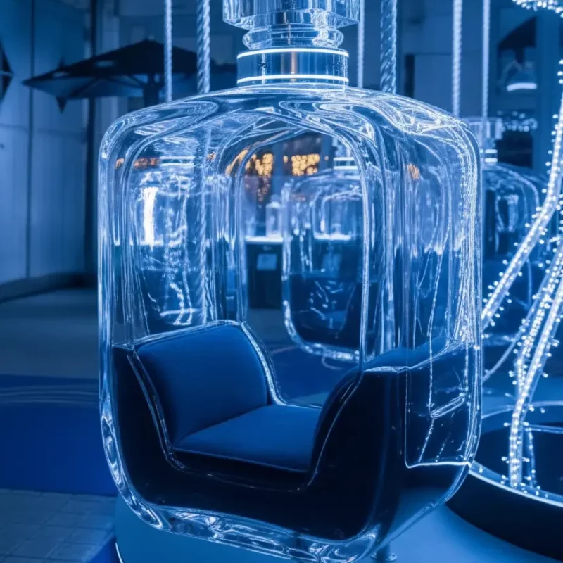 Parfum chaise Un siege en forme de parfum pour un salon sur le thème du parfum