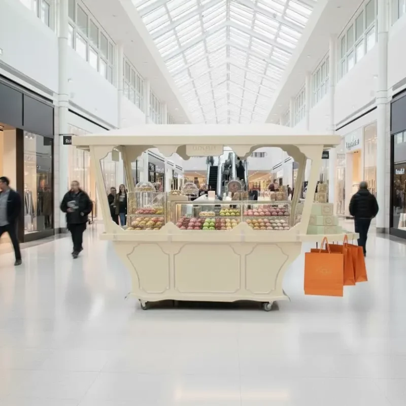proust Un pop up store pour vendre des madeleines dans un cente commercial