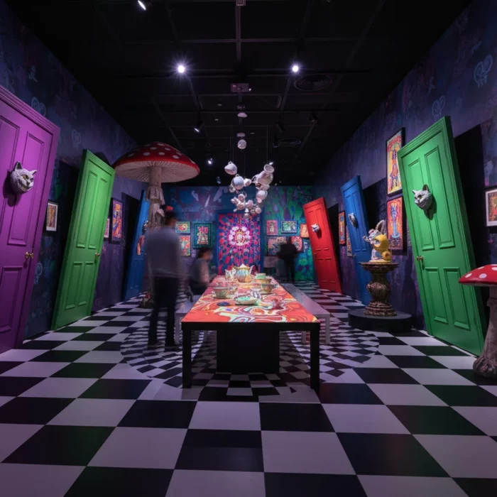 Exposition thème Alice Une exposition sur le thème d'Alice au pays des merveilles